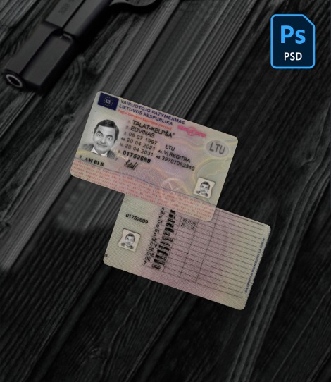 Lithuania driving license 2021-present PSD